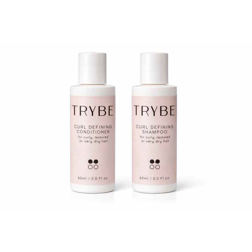 TRYBE Curl Defining Shampoo & Conditioner 60ml Travel Duo Set Unsealed